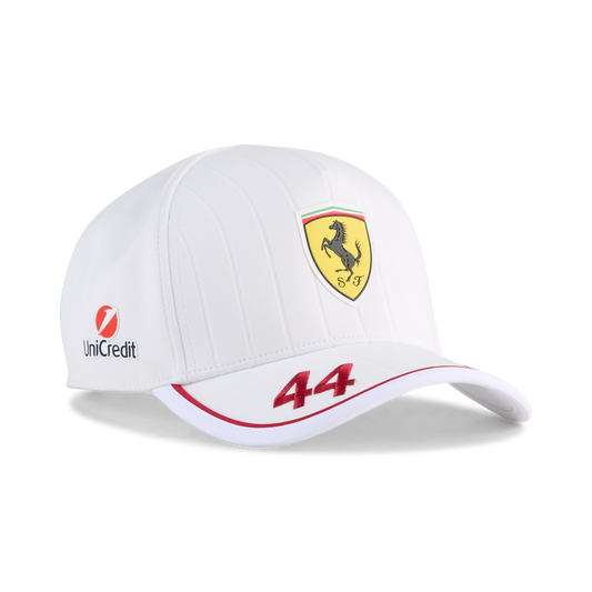 2025 SCUDERIA FERRARI RP LEWIS HAMILTON DRIVER CAP - ADULTS - WHITE